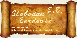 Slobodan Berdović vizit kartica